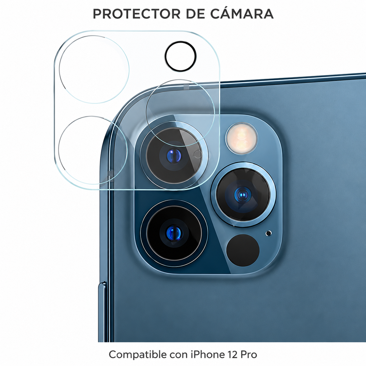 Protector de Cámara iPhone 12 Pro | Vidrio Templado Anti-Rayones