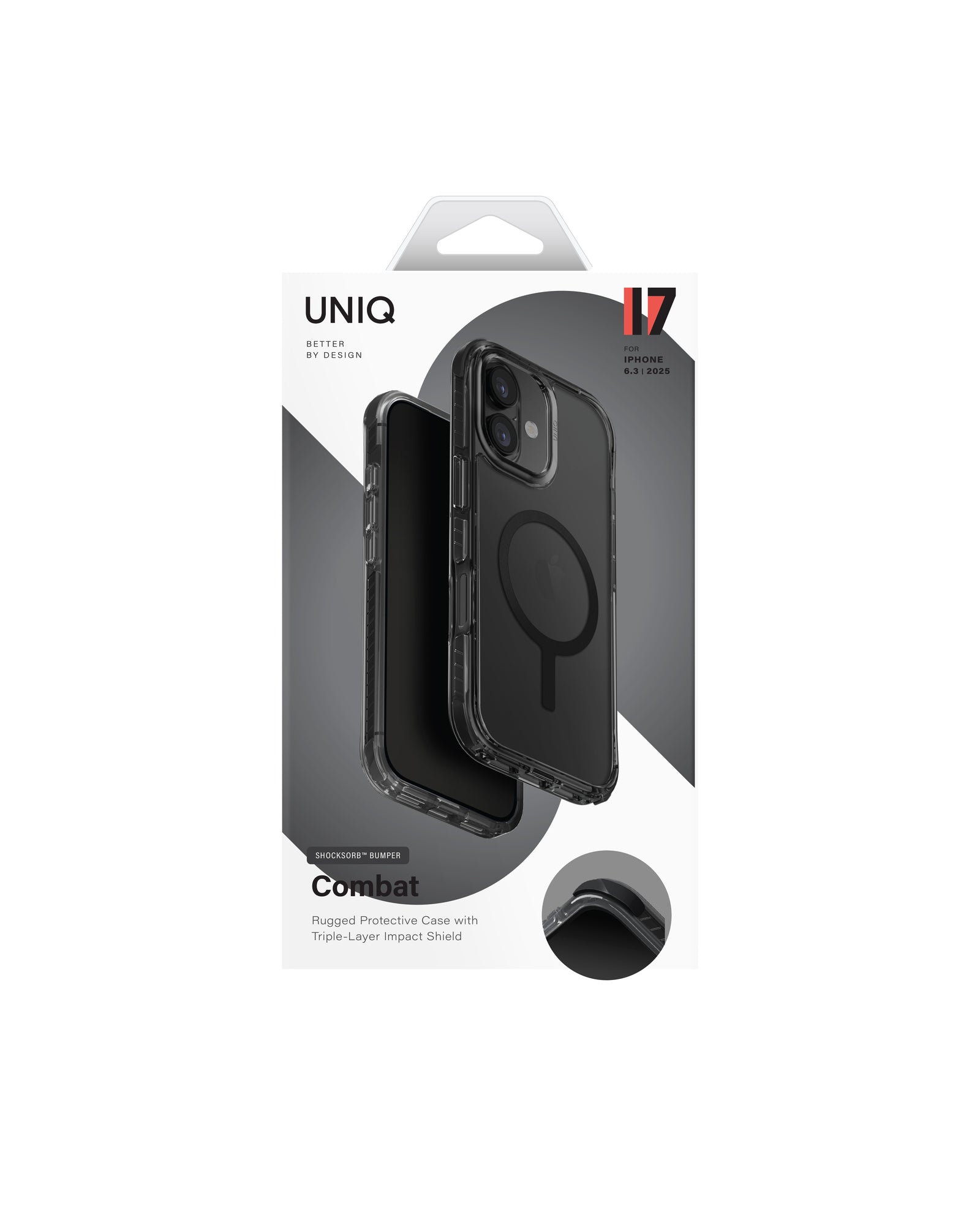 Carcasa Uniq Combat Magsafe iPhone 17 - Negra - PREVENTA - ENTREGA 10 OCTUBRE