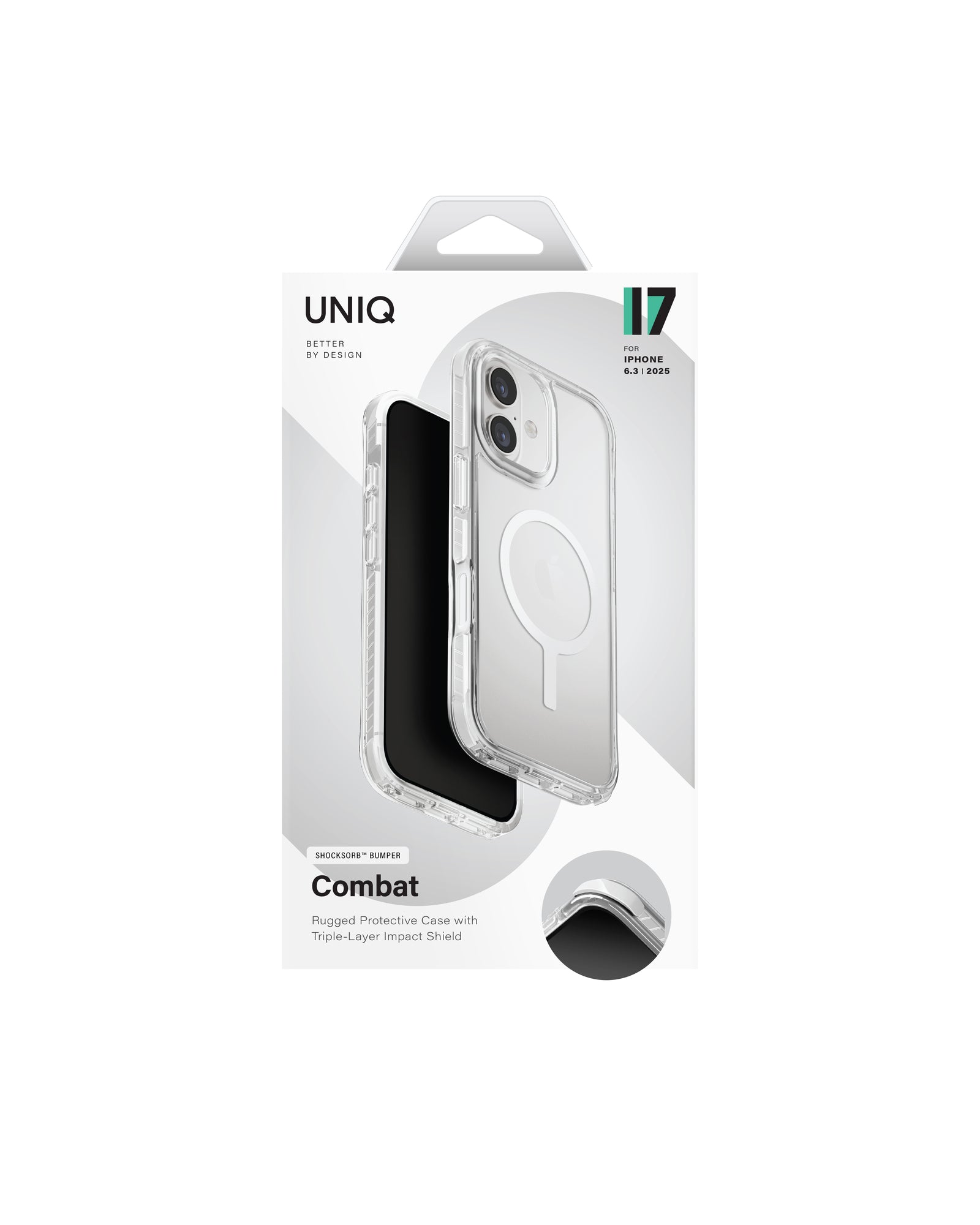 Carcasa Uniq Combat Magsafe iPhone 17 - Blanca - PREVENTA - ENTREGA 10 OCTUBRE