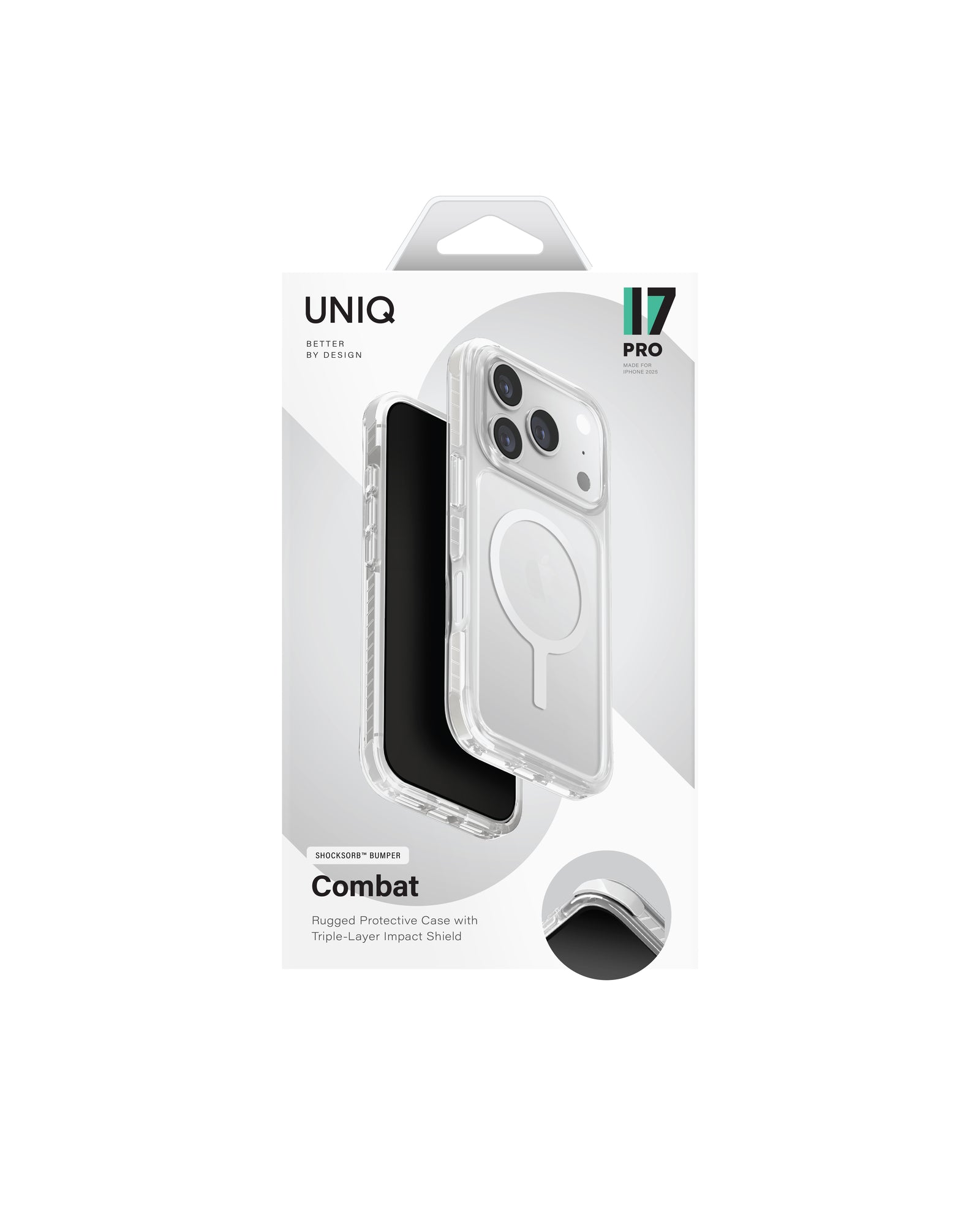 Carcasa Uniq Combat Magsafe iPhone 17 Pro - Blanca - PREVENTA - ENTREGA 10 OCTUBRE