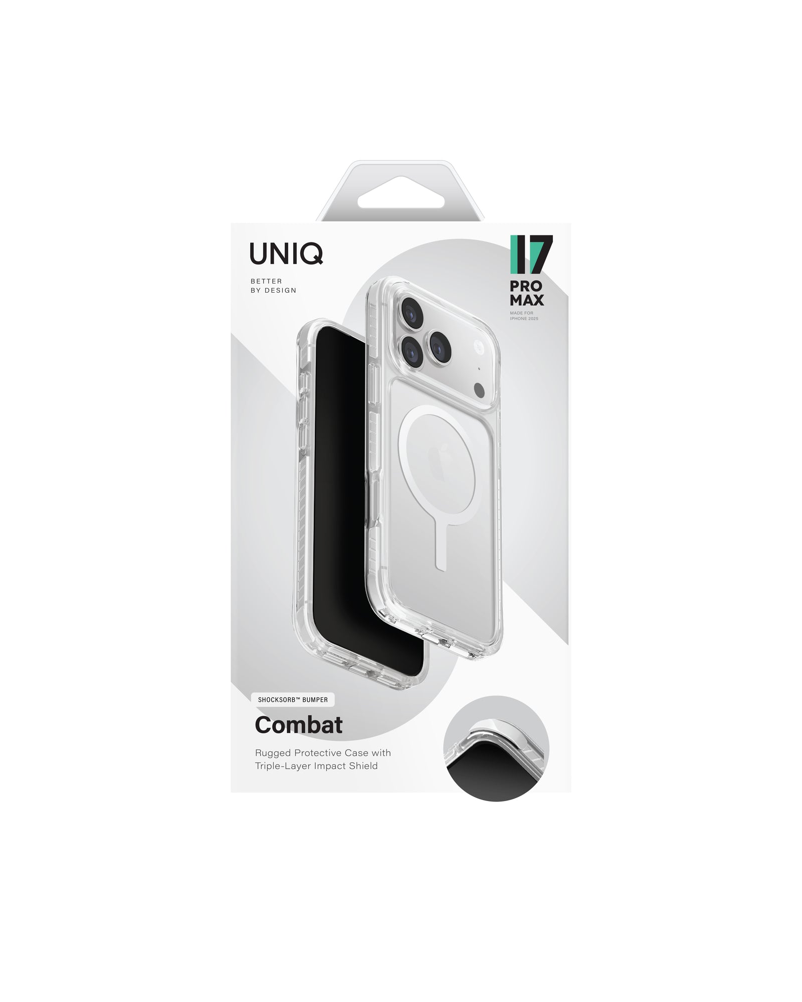Carcasa Uniq Combat Magsafe iPhone 17 Pro Max - Blanca - PREVENTA - ENTREGA 10 OCTUBRE