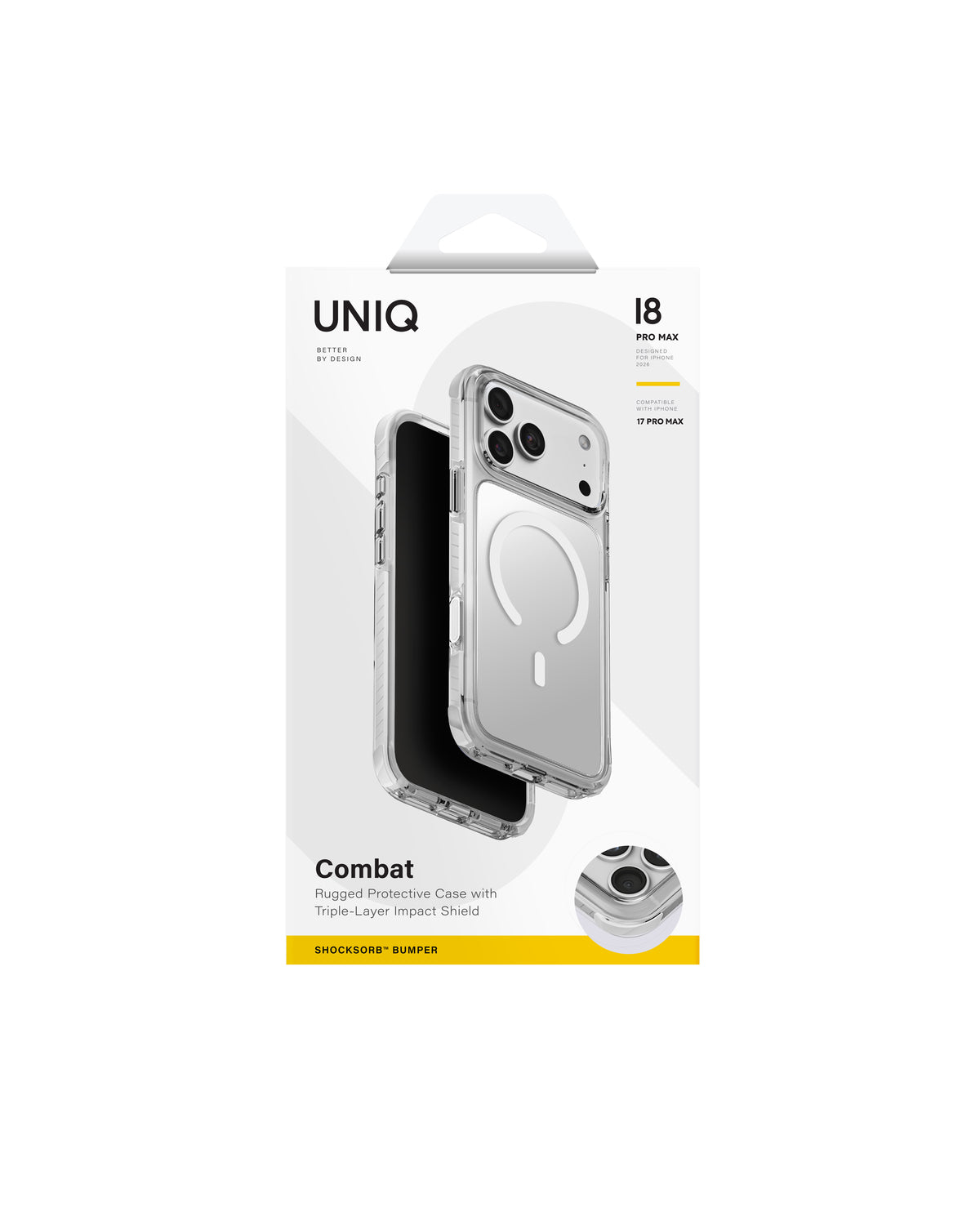Carcasa Uniq Combat Magsafe iPhone 18 Pro Max - Blanca