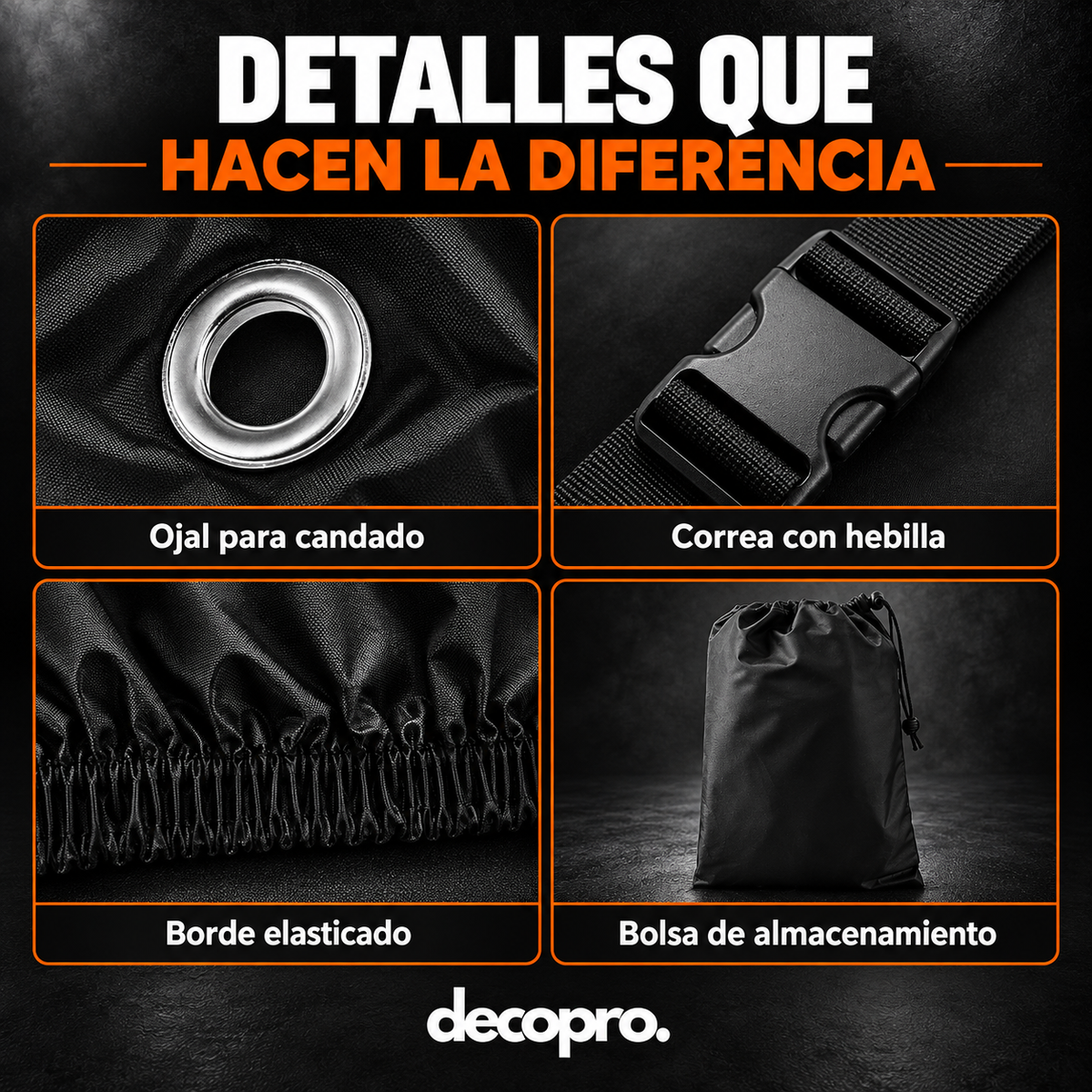 Funda Impermeable Cubre Moto Y Bicicleta Con Reflectantes Y Bolso / Filtro UV XXL