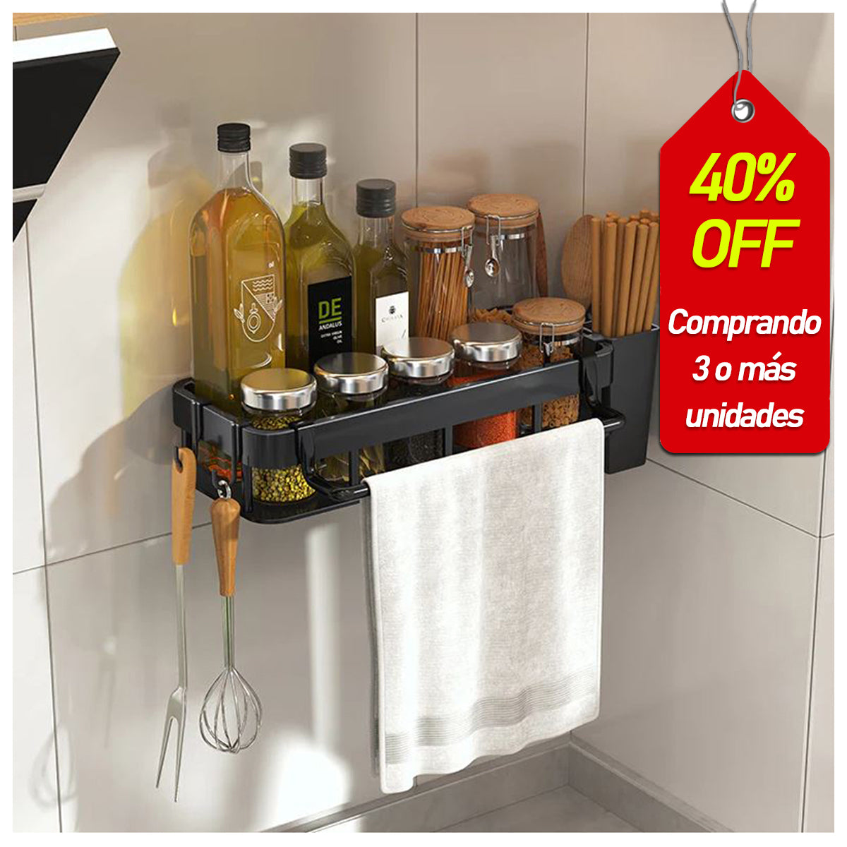 Repisa Organizador Para Baño O Cocina / Instalación Con Adhesivo / Descuento A Partir De 3 Unidades