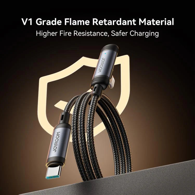 Cable Gamer Joyroom Tipo - C a Lightning 60W 1.2 metros EnjoyX Series 90° – Carga Rápida y Datos