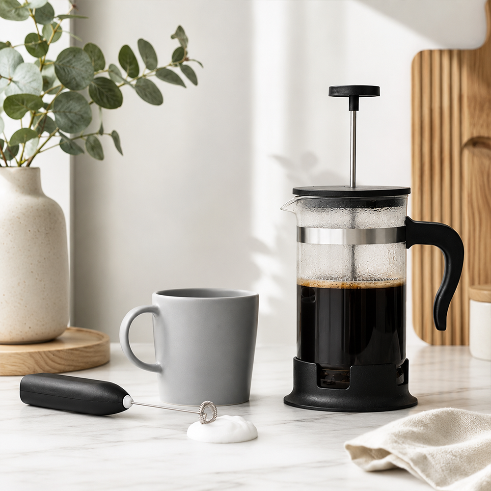 Espumador de Leche a Pilas / Negro – 20 cm