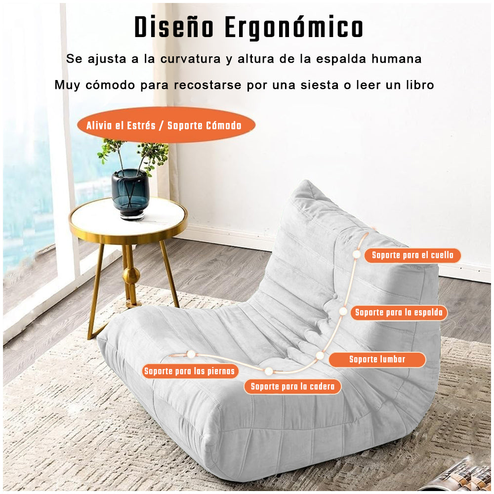 Sillón Puff con Respaldo y Relleno Memory Foam