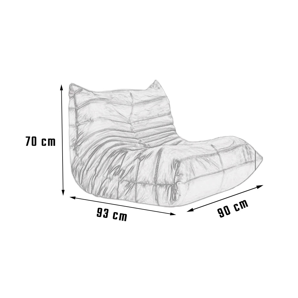 Sillón Puff con Respaldo y Relleno Memory Foam
