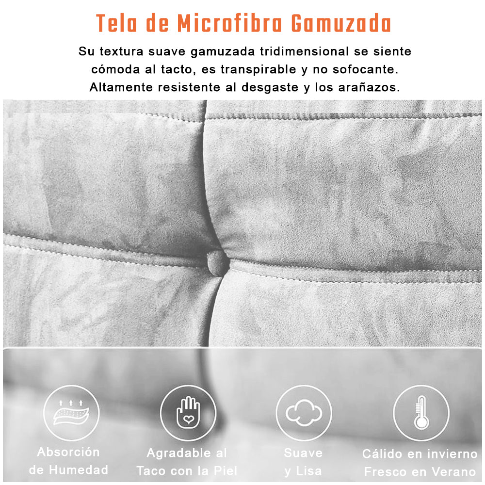 Sillón Puff con Respaldo y Relleno Memory Foam