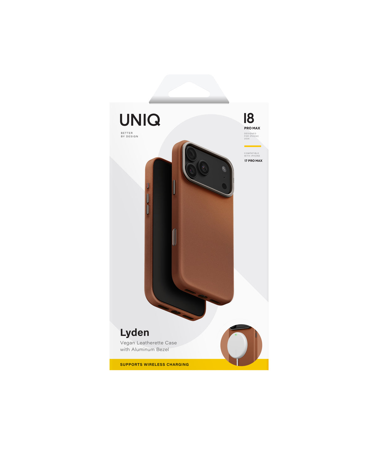 Carcasa Uniq Lyden Cuero Magsafe iPhone 18 Pro Max - Café