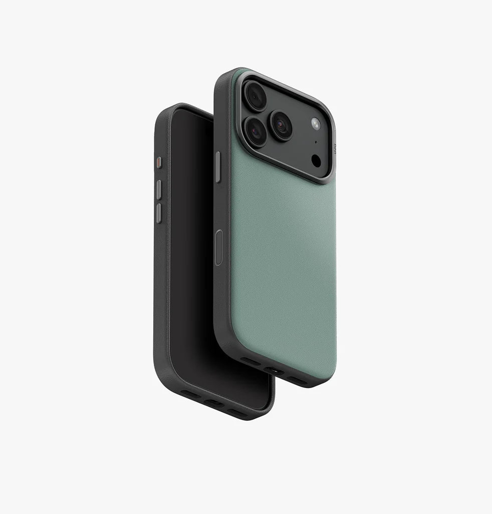 Carcasa Uniq Lyden DS Cuero Magsafe iPhone 17 Pro - Salvia - OPEN BOX - NUEVA PERO SIN EMPAQUE