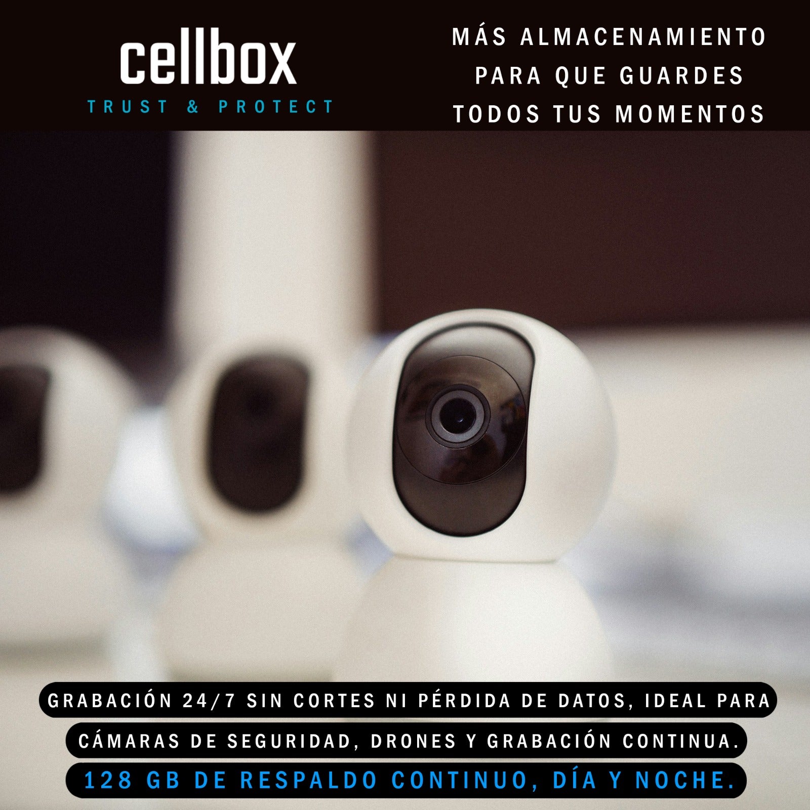Tarjeta Memoria 128 Gb Micro Sd Cellbox Velocidad 100mbps + Adaptador Sd