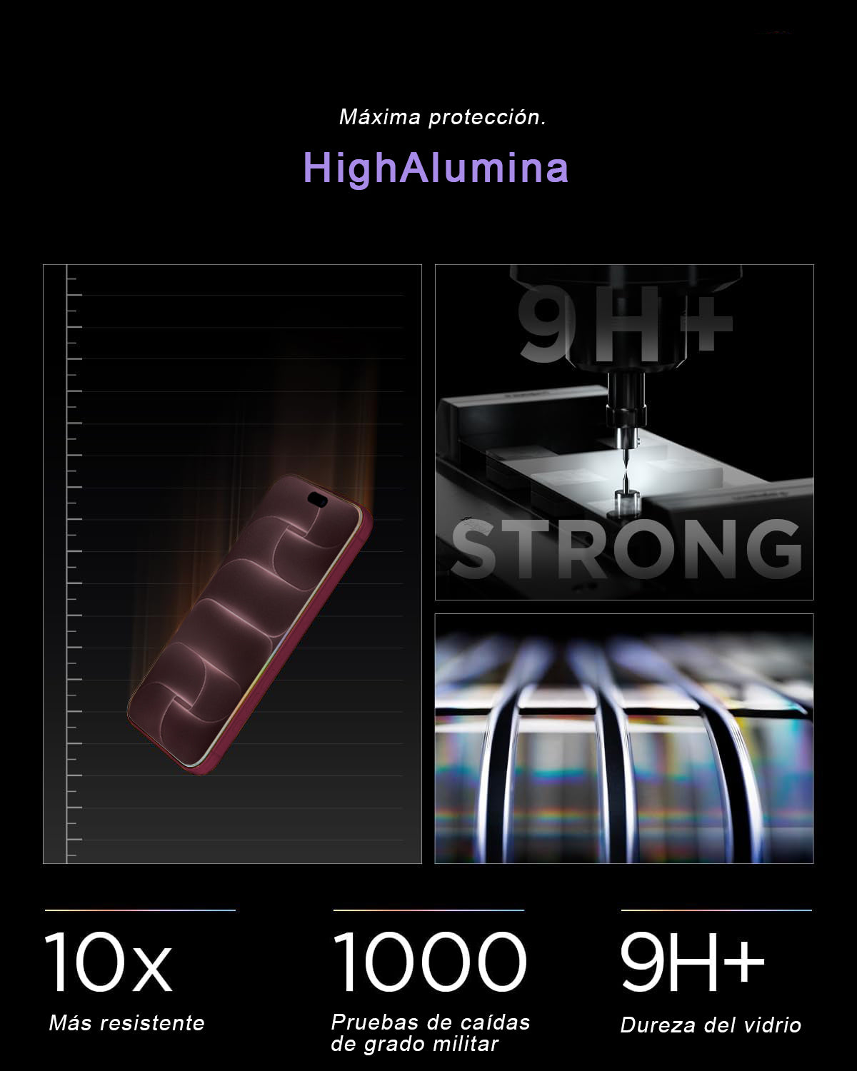 Lámina de Vidrio Templado High-Alumina 2.5D para iPhone 18 Pro Max – Transparente 9H | Cellbox