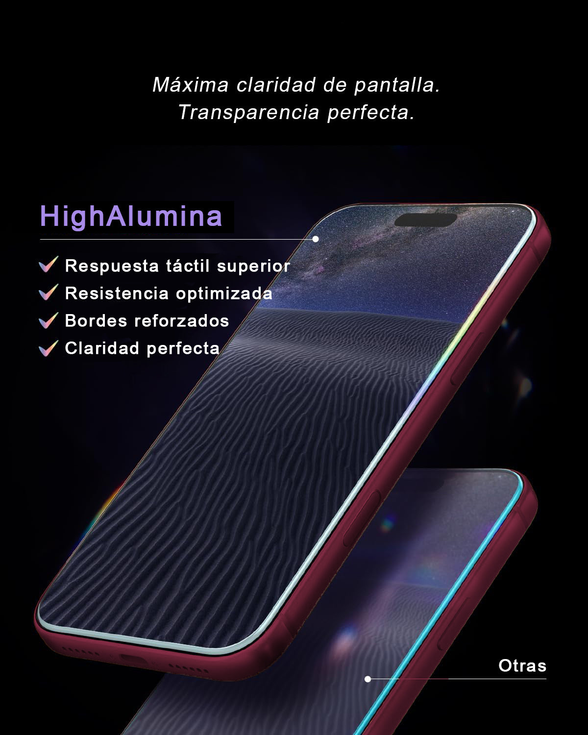 Lámina de Vidrio Templado High-Alumina 2.5D para iPhone 18 Pro Max – Transparente 9H | Cellbox