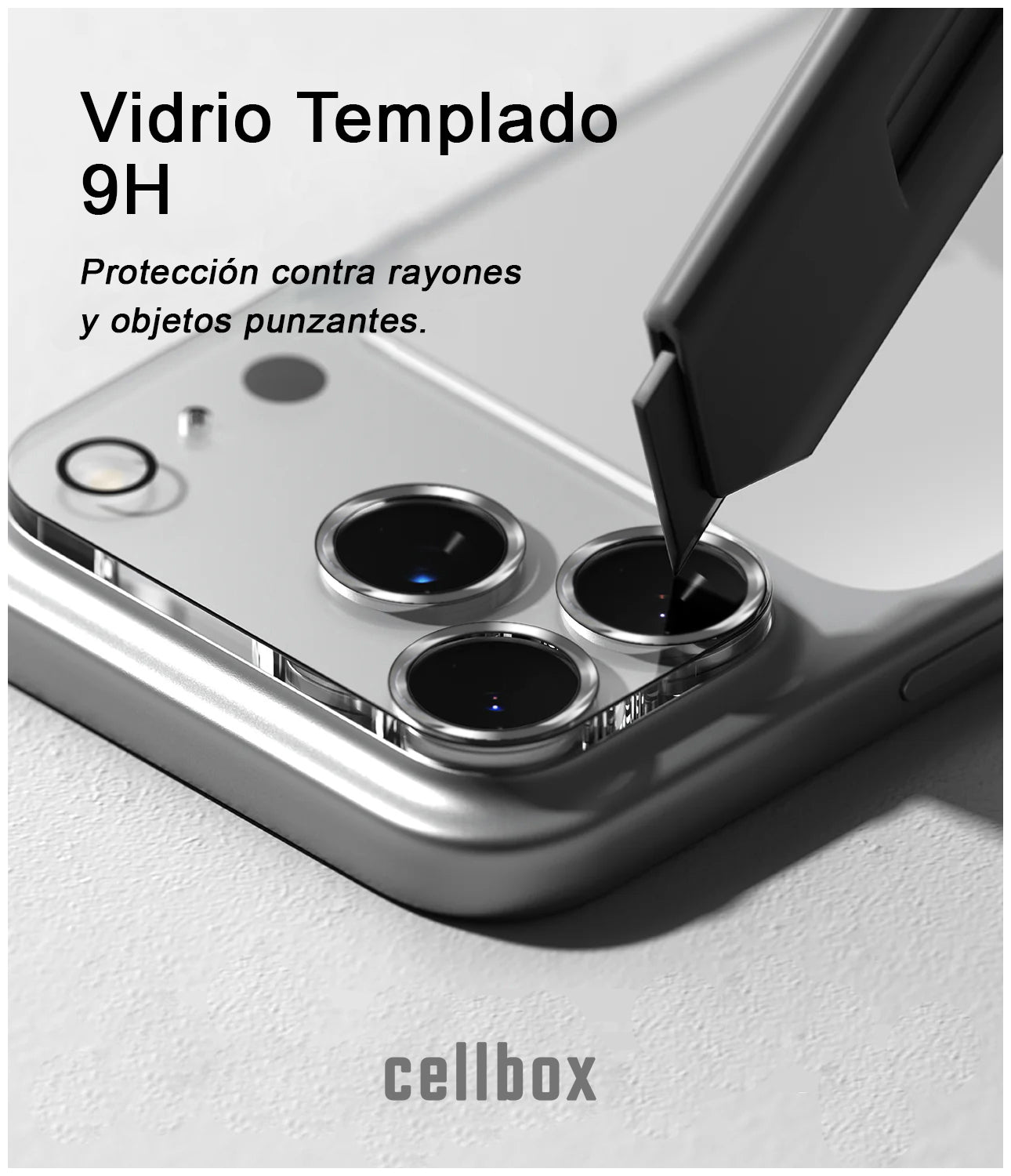 Protector Módulo Cámara Para iPhone 17 Pro Max Vidrio 9H + Marco Modulo Integrado Full Cover HD