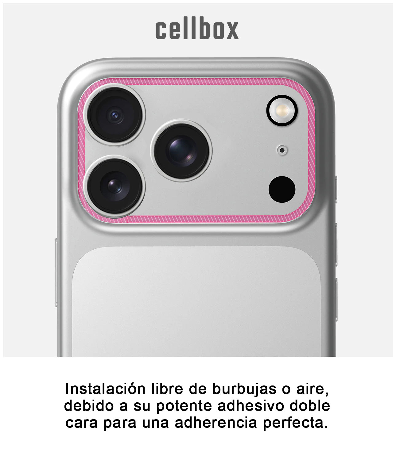 Protector Módulo Cámara Para iPhone 17 Pro Max Vidrio 9H + Marco Modulo Integrado Full Cover HD