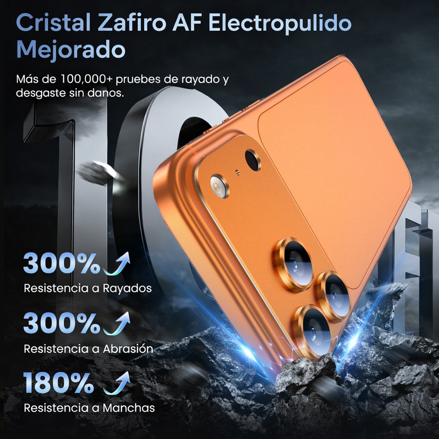 Protector Cámara Para iPhone 17 Pro Max Vidrio 9H + Marco Modulo Metálico Integrado Full Cover HD