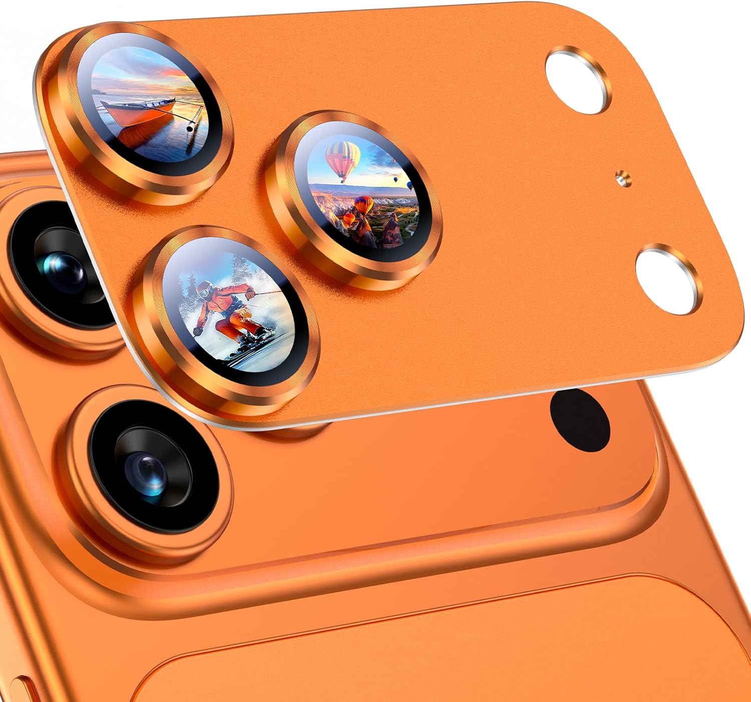 Protector Cámara Para iPhone 17 Pro Max Vidrio 9H + Marco Modulo Metálico Integrado Full Cover HD