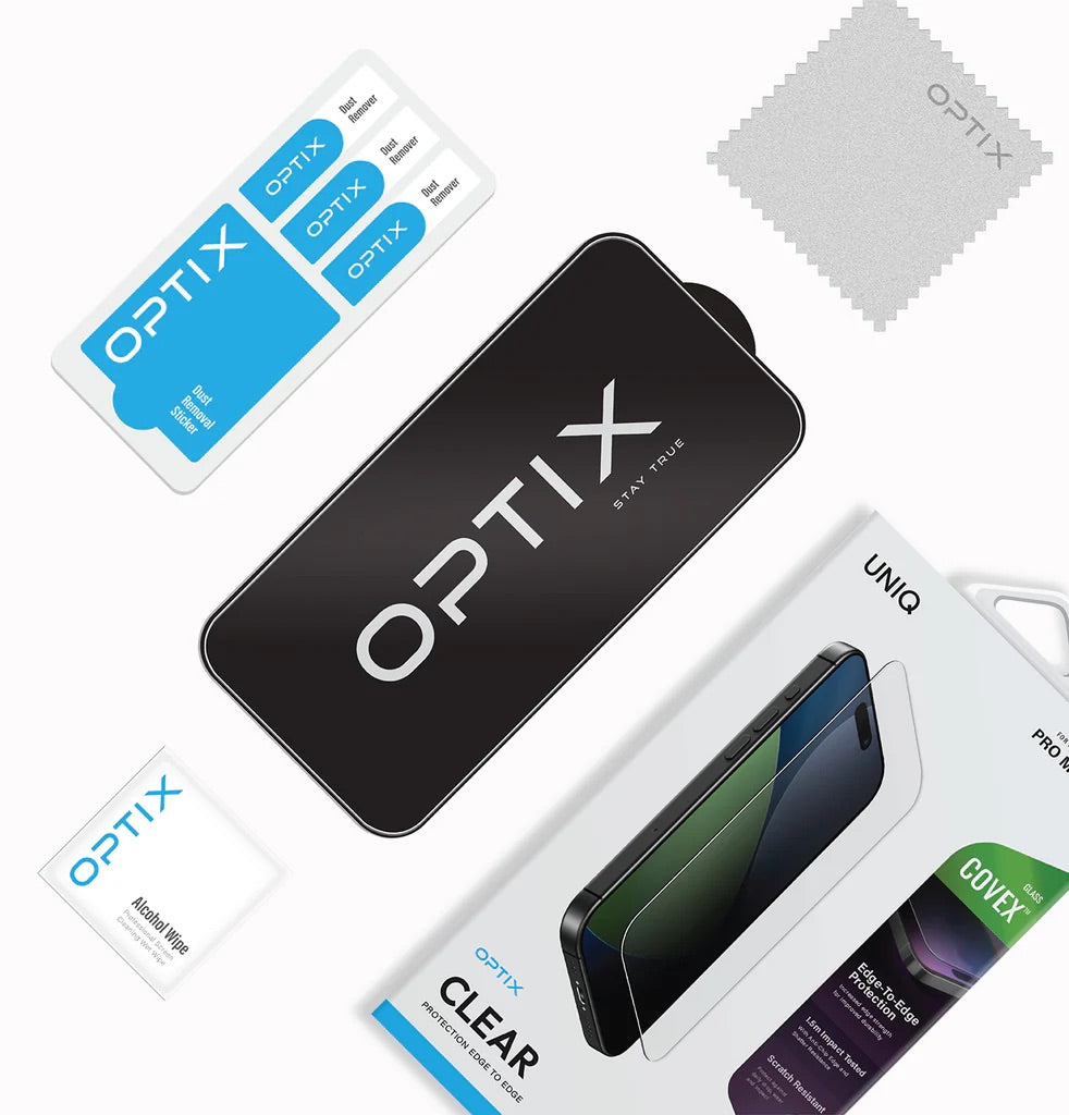 Lámina Uniq Optix Clear Vidrio Templado 9H iPhone 17 Pro Max