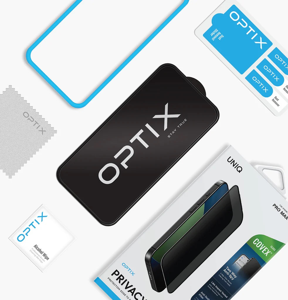 Lámina Uniq Optix Covex Vidrio Templado Antiespia 9H iPhone 17 Pro Max - PREVENTA - ENTREGA 10 OCTUBRE