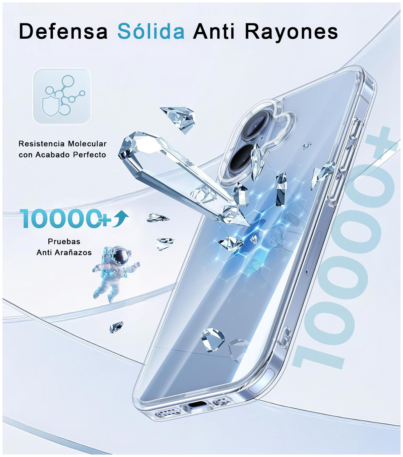 Carcasa Antigolpe Rígida Clear iPhone 17