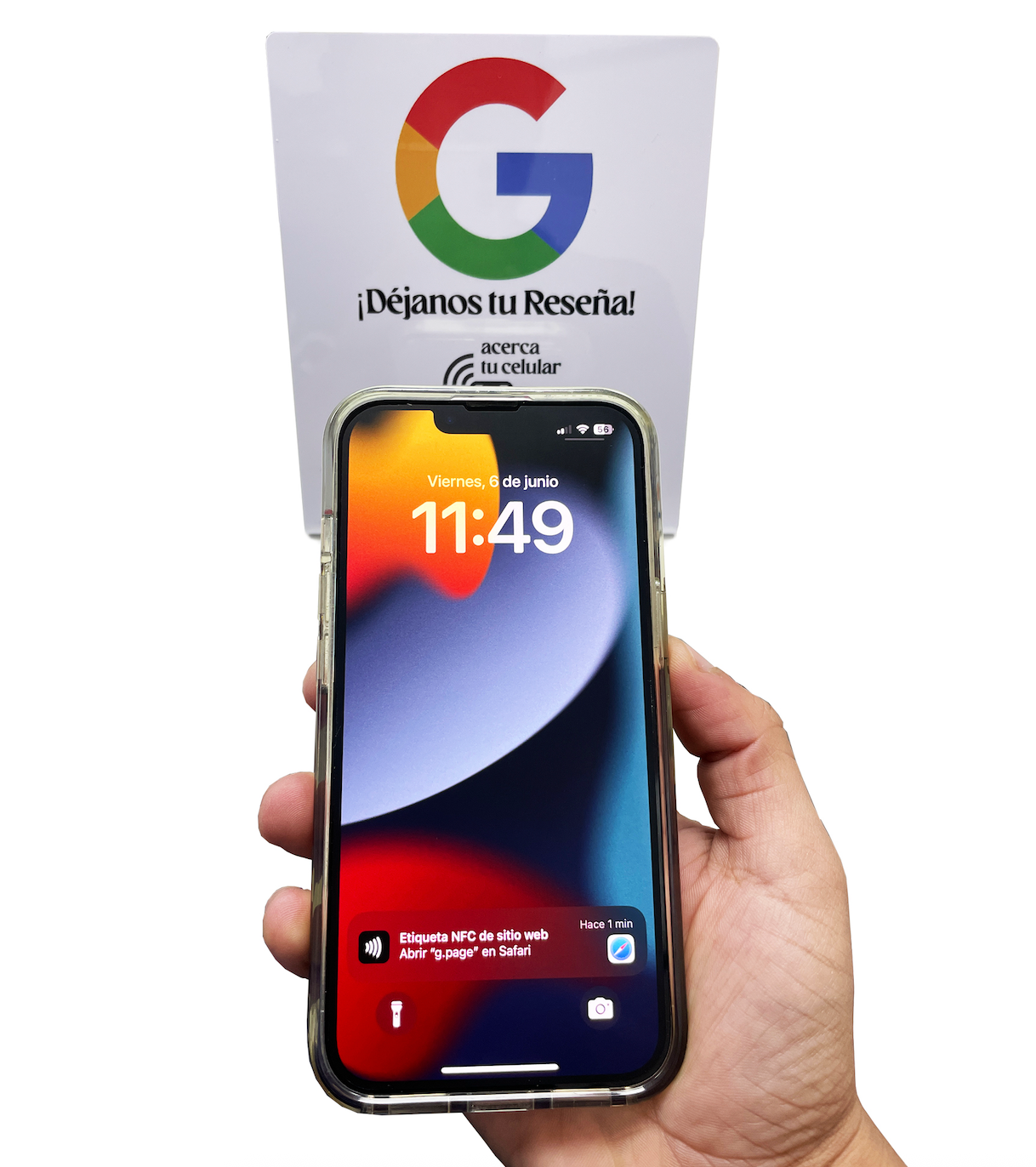 Tarjeta Stand NFC Inteligente para Reseñas en Google – Aumenta tu reputación con un toque