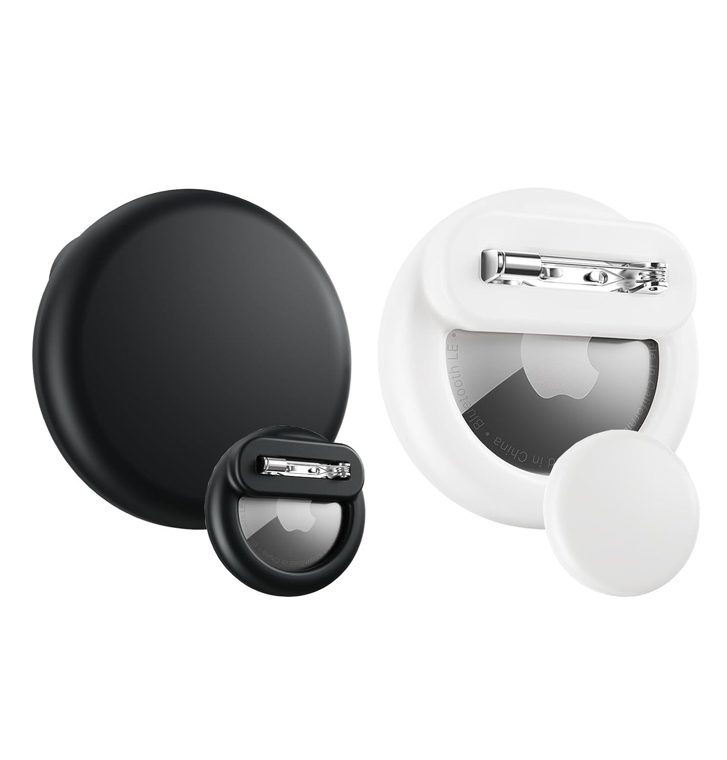 Pack 2 Fundas Protectoras para Apple AirTag con Clip y Alfiler de Seguridad | Silicona Antigolpe