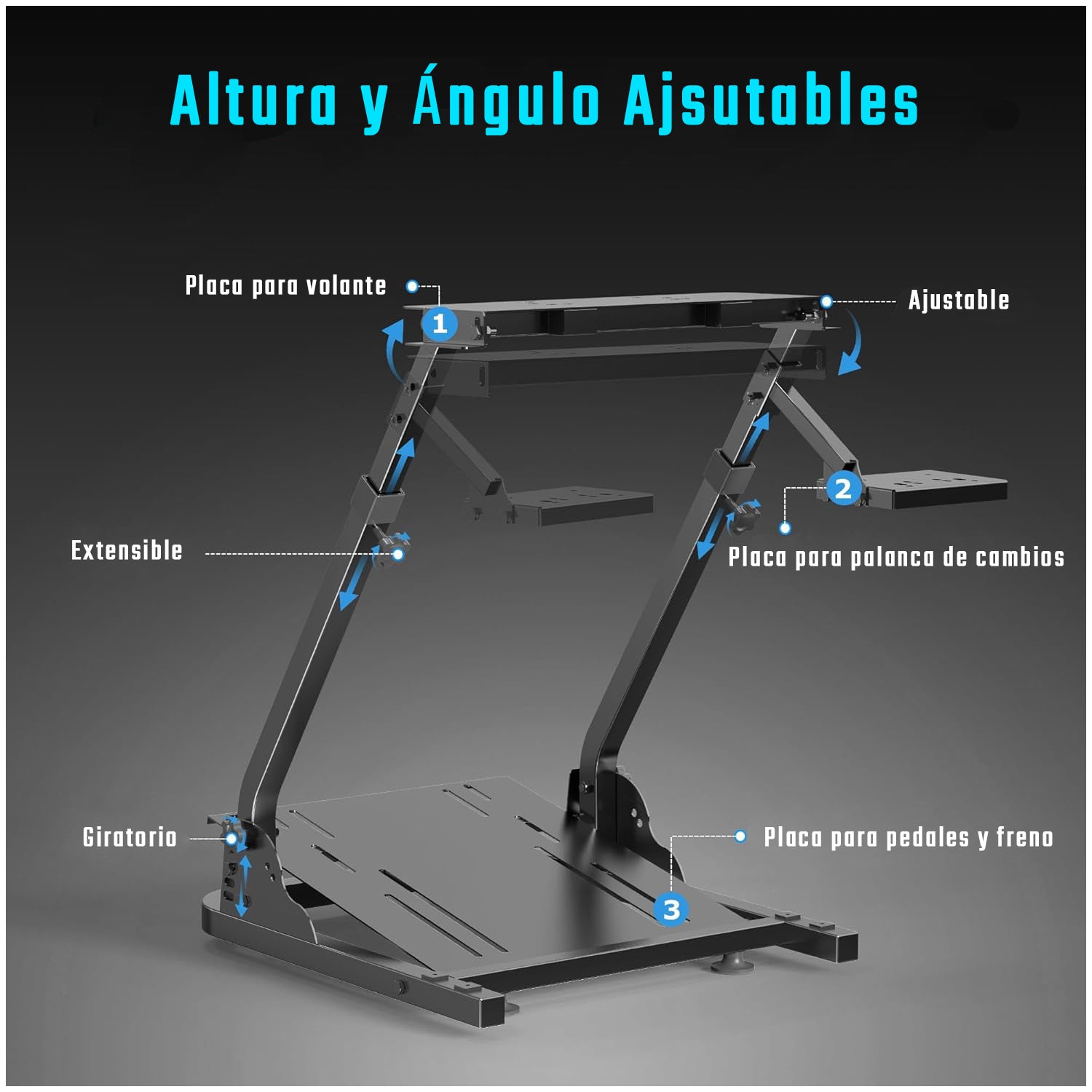 Soporte Volantes Carreras Para Thrustmaster Fanatec Logitech G920 G25 G27 G29 G923 T300