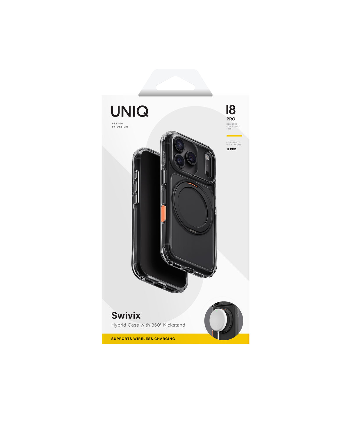 Carcasa Uniq Swivix Magsafe Soporte Giratório iPhone 18 Pro - Negra