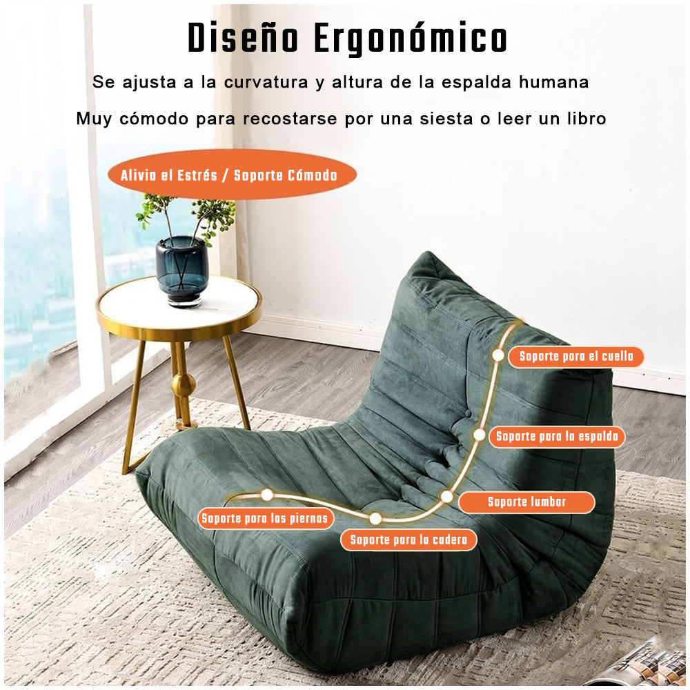 Sillón Puff con Respaldo y Relleno Memory Foam