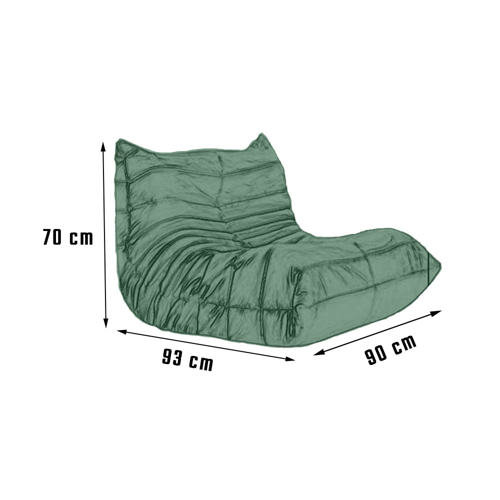 Sillón Puff con Respaldo y Relleno Memory Foam
