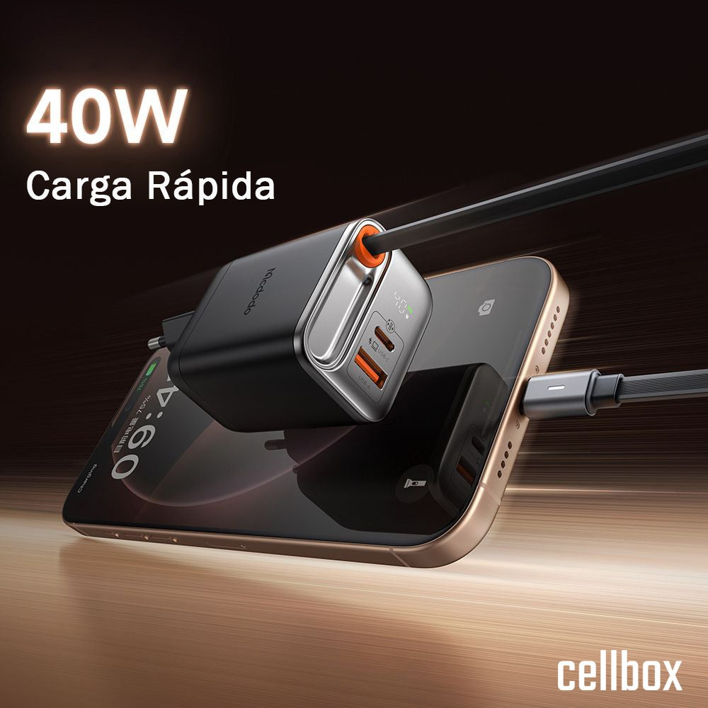 Caja del cargador Mcdodo FreeGo 40W GaN carga rápida 2 en 1