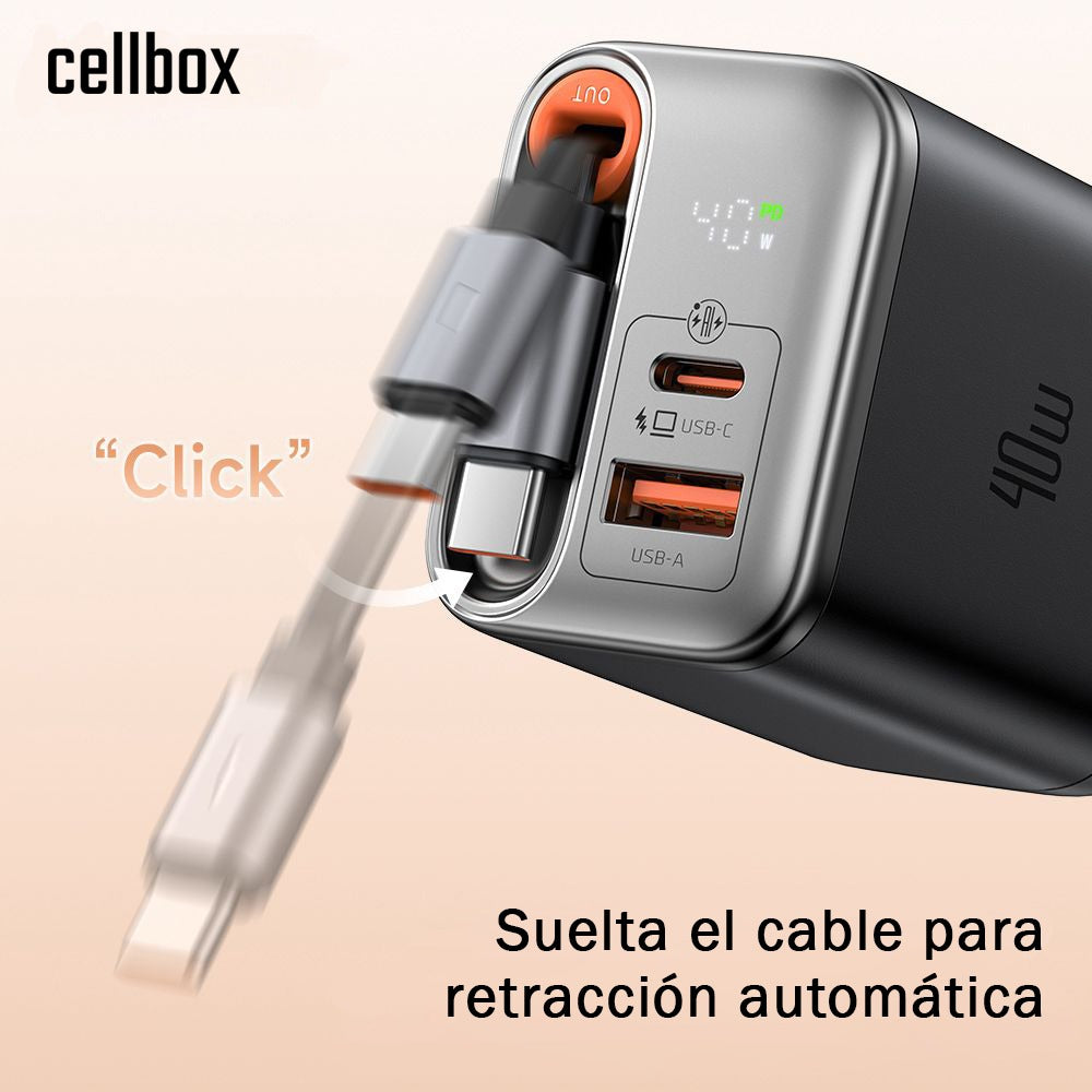 Puerto USB-C adicional del cargador Mcdodo FreeGo 40W
