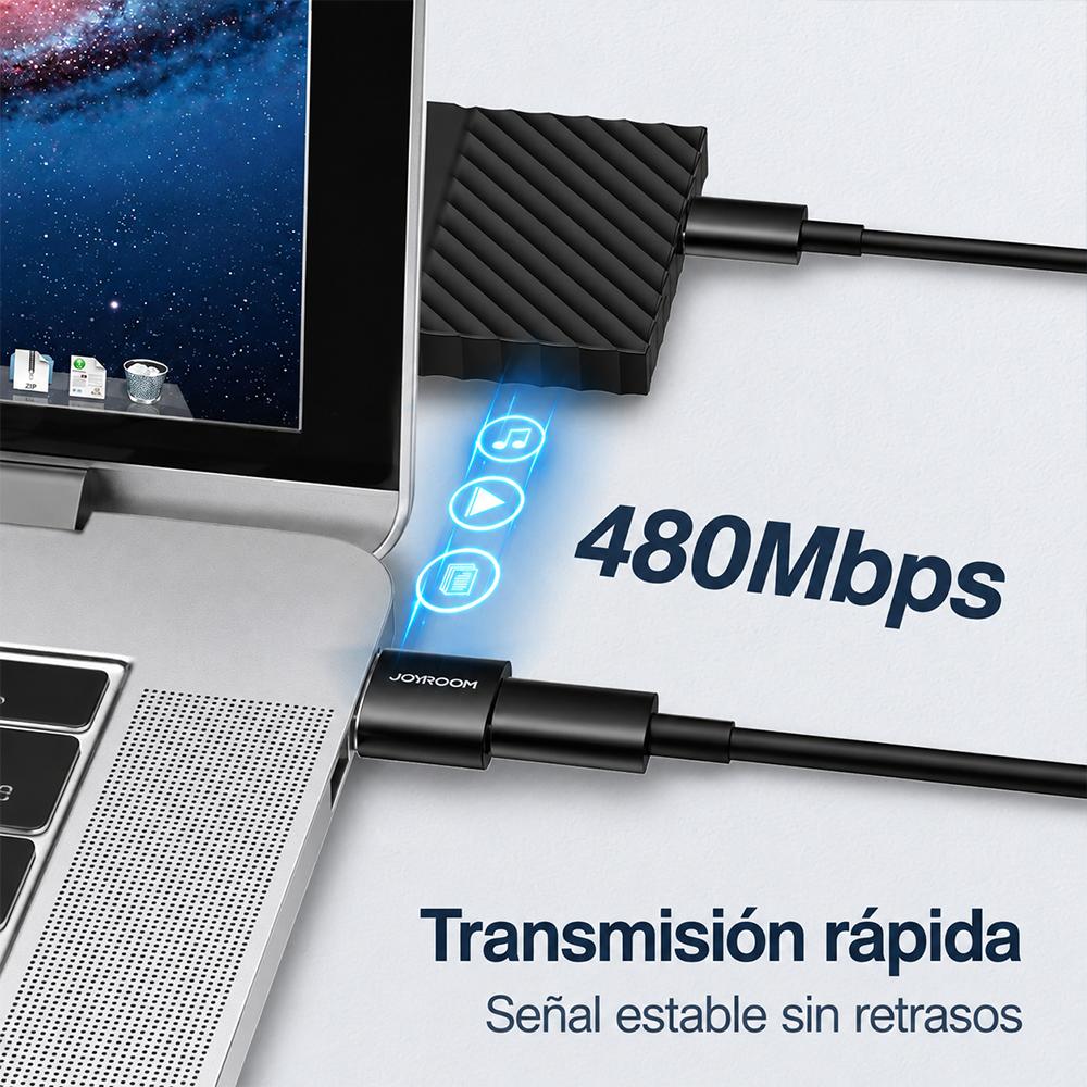 Pack 2 Adaptadores USB-A a USB-C Aluminio / Joyroom