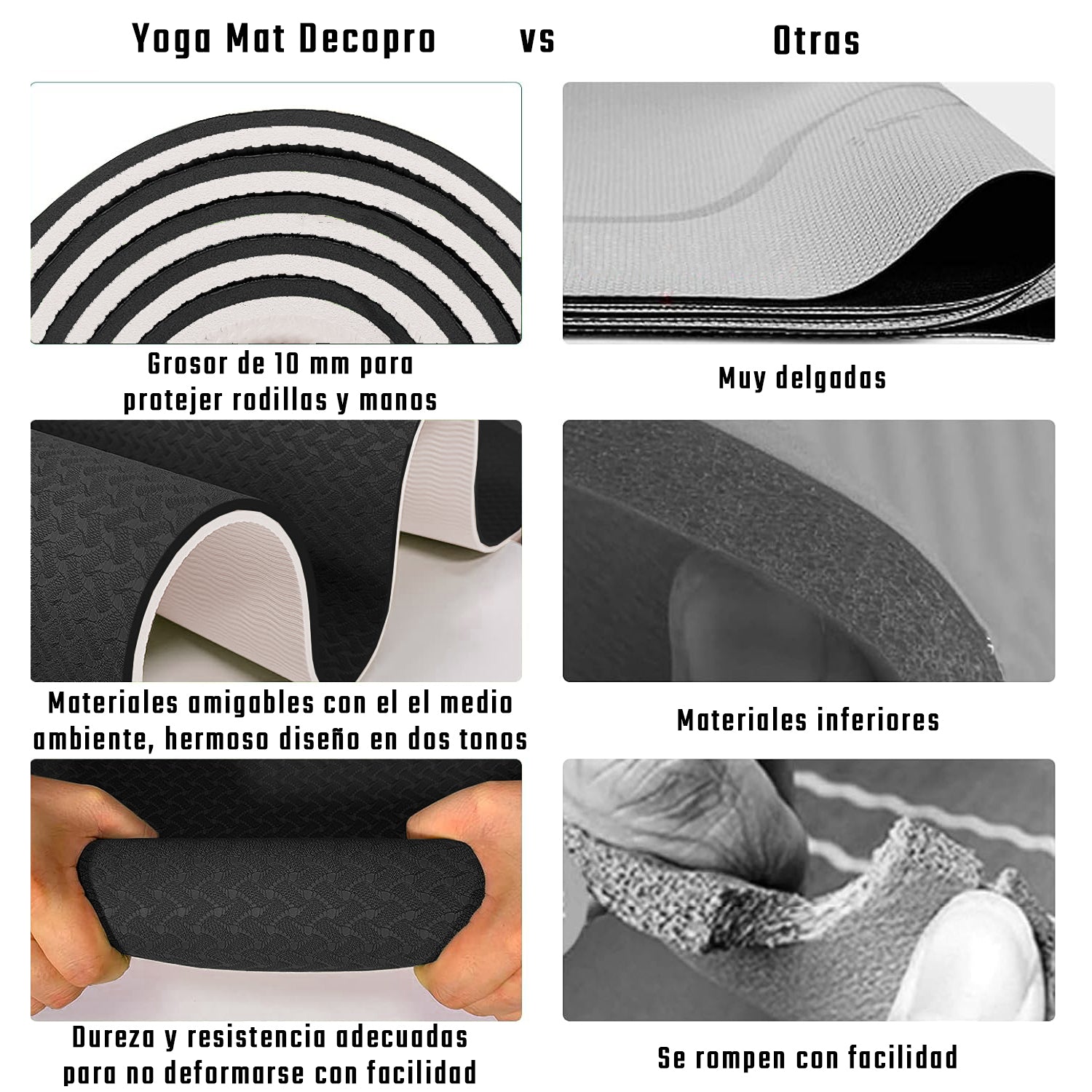 Mat de Yoga Premium Antideslizante – Extra Grueso, Ecológico y de Alta Densidad