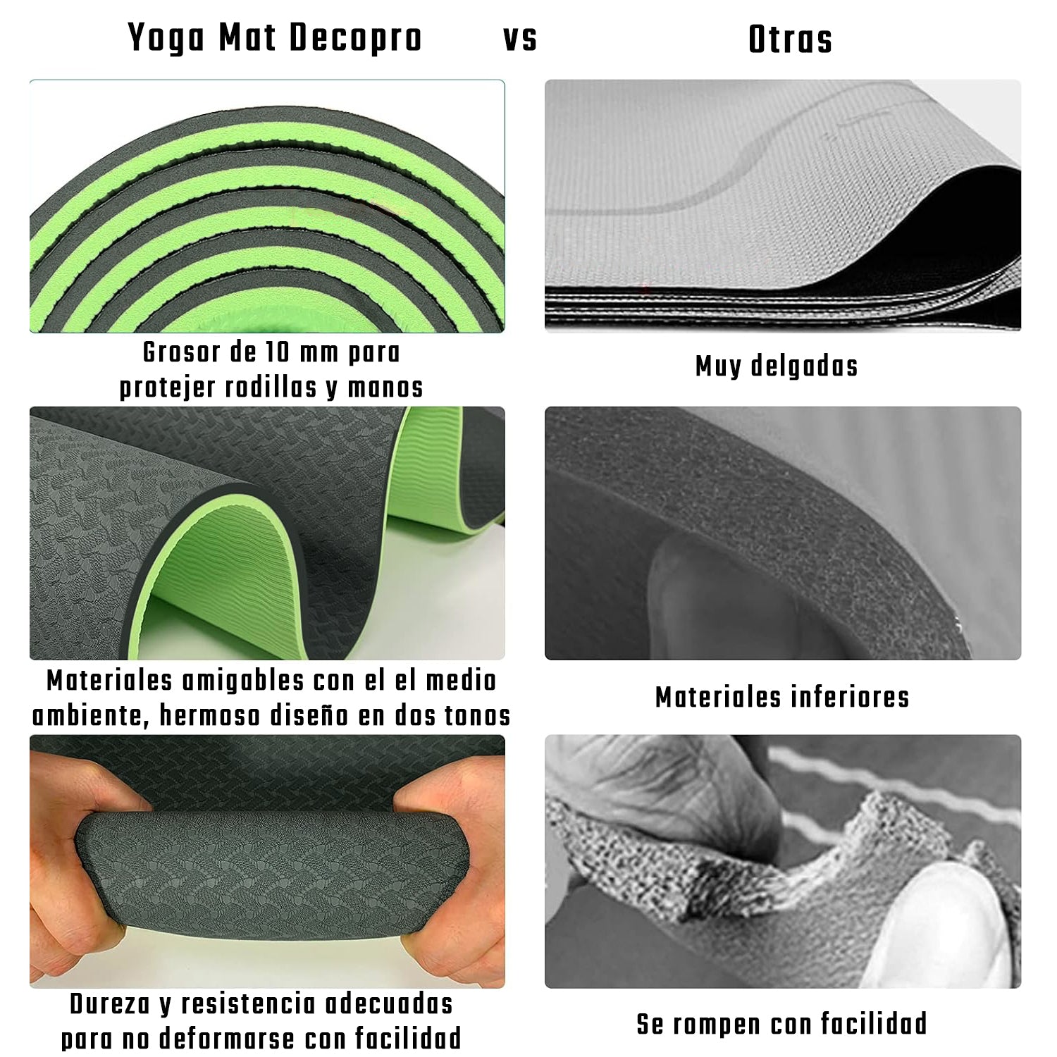 Mat de Yoga Premium Antideslizante – Extra Grueso, Ecológico y de Alta Densidad