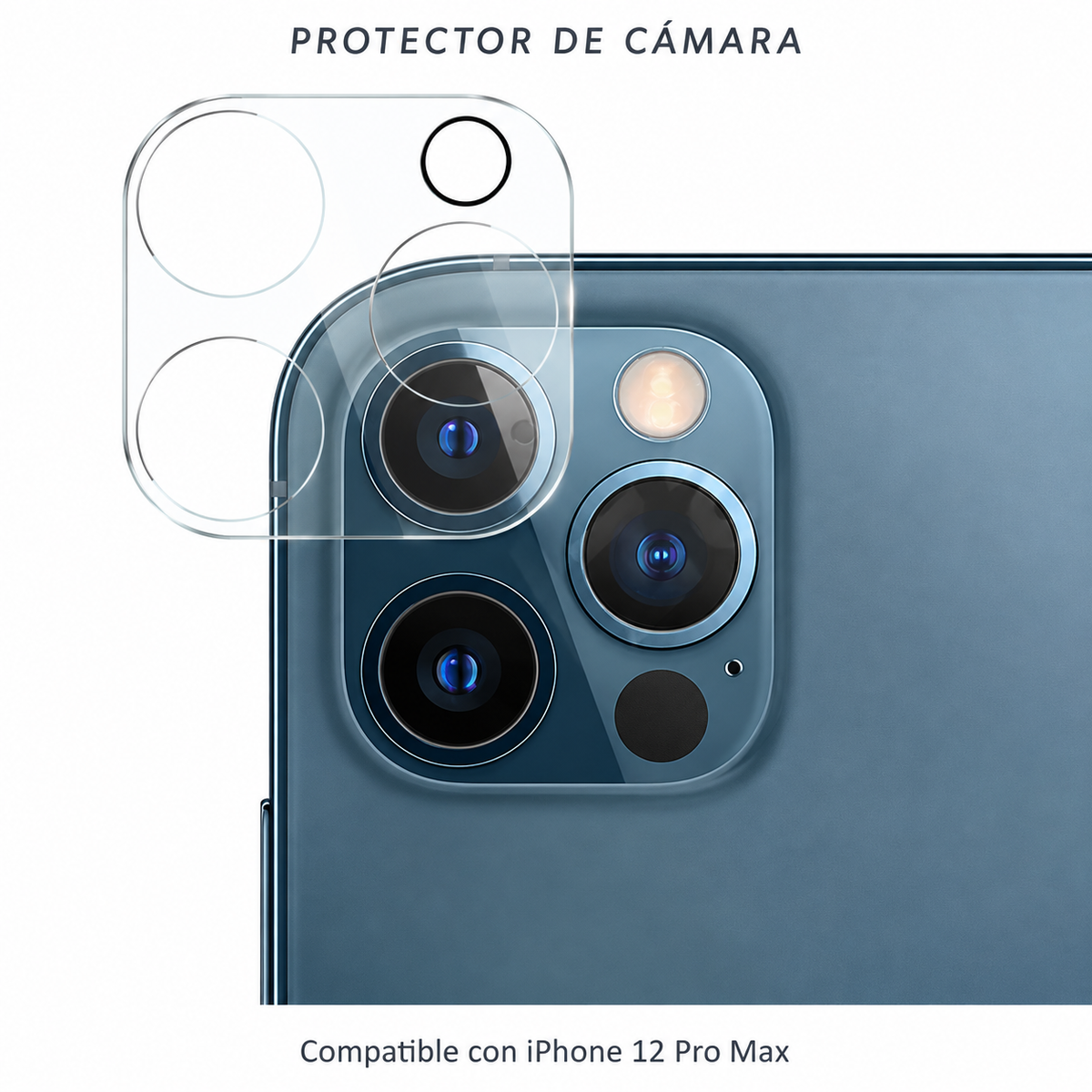 Protector de Cámara iPhone 12 Pro Max | Vidrio Templado Anti-Rayones