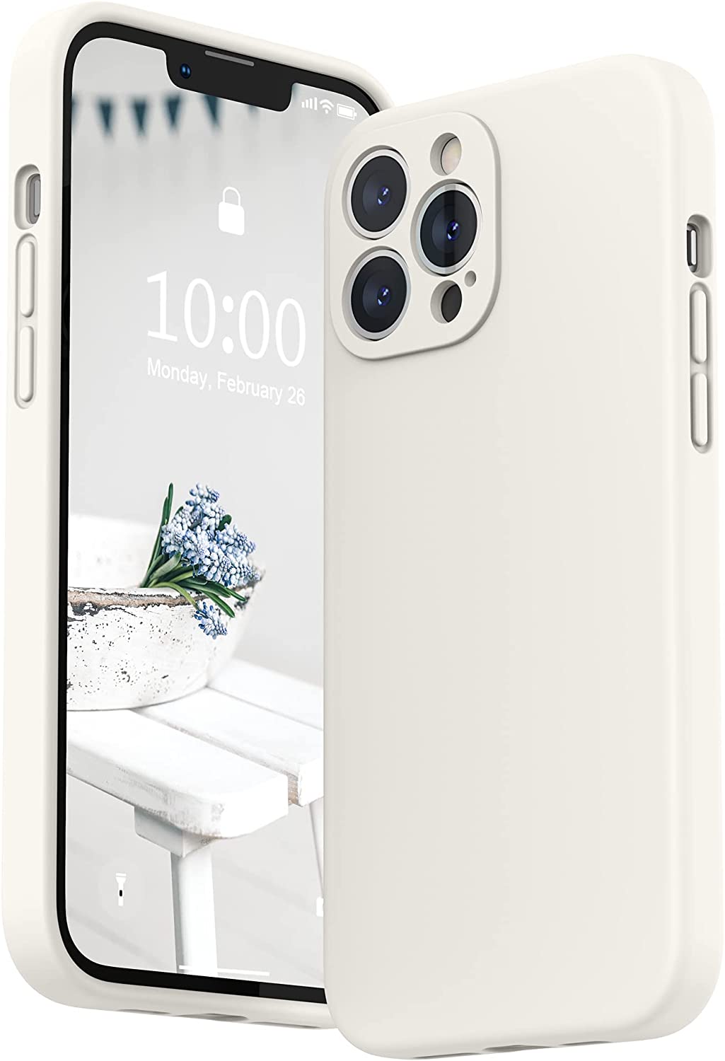 Funda De Silicona Para Teléfono Compatible Con Iphone 12 Pro Max Blanca
