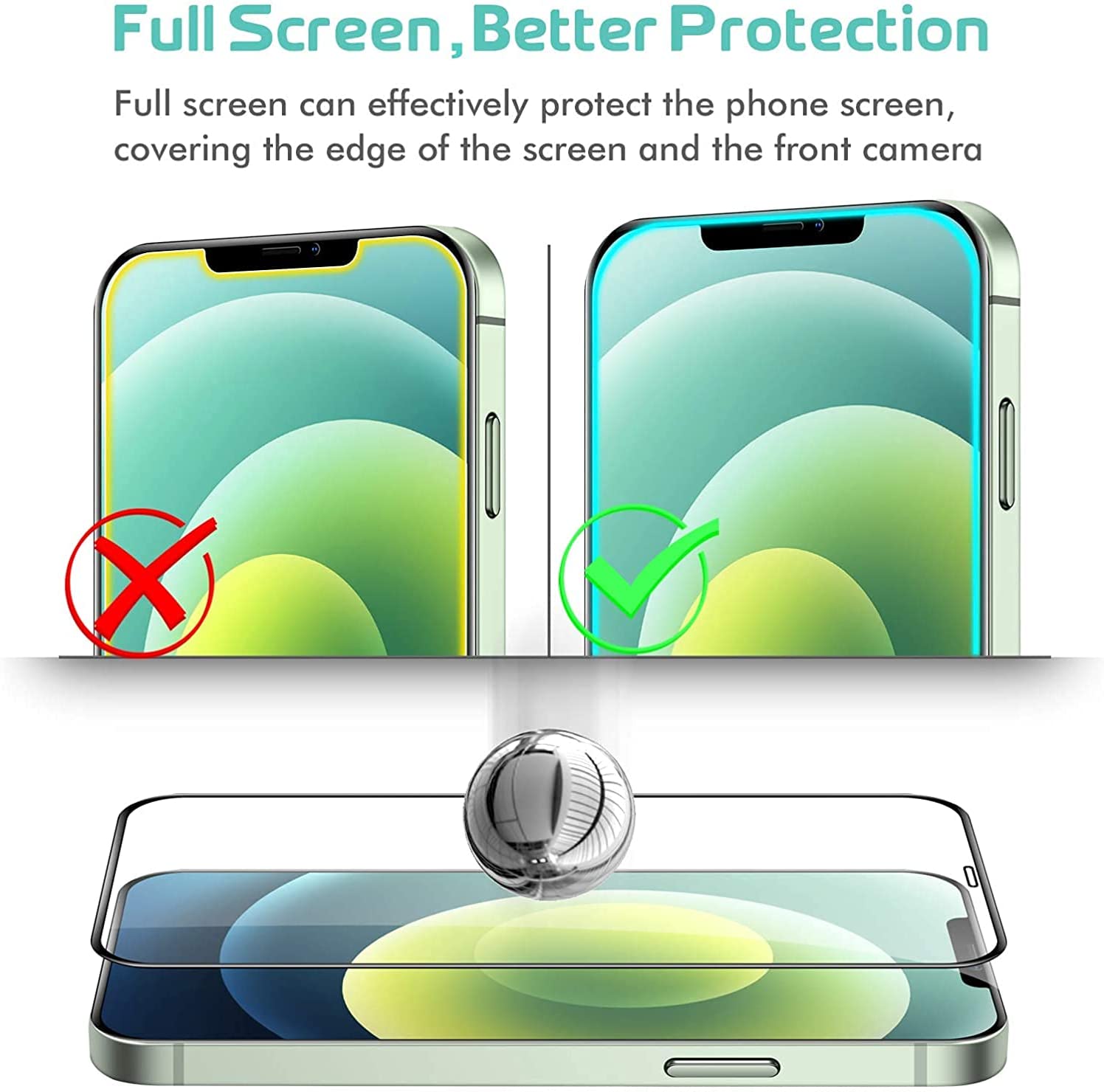 Protector De Pantalla Vidrio Templado iPhone 13 Pro Max 3d