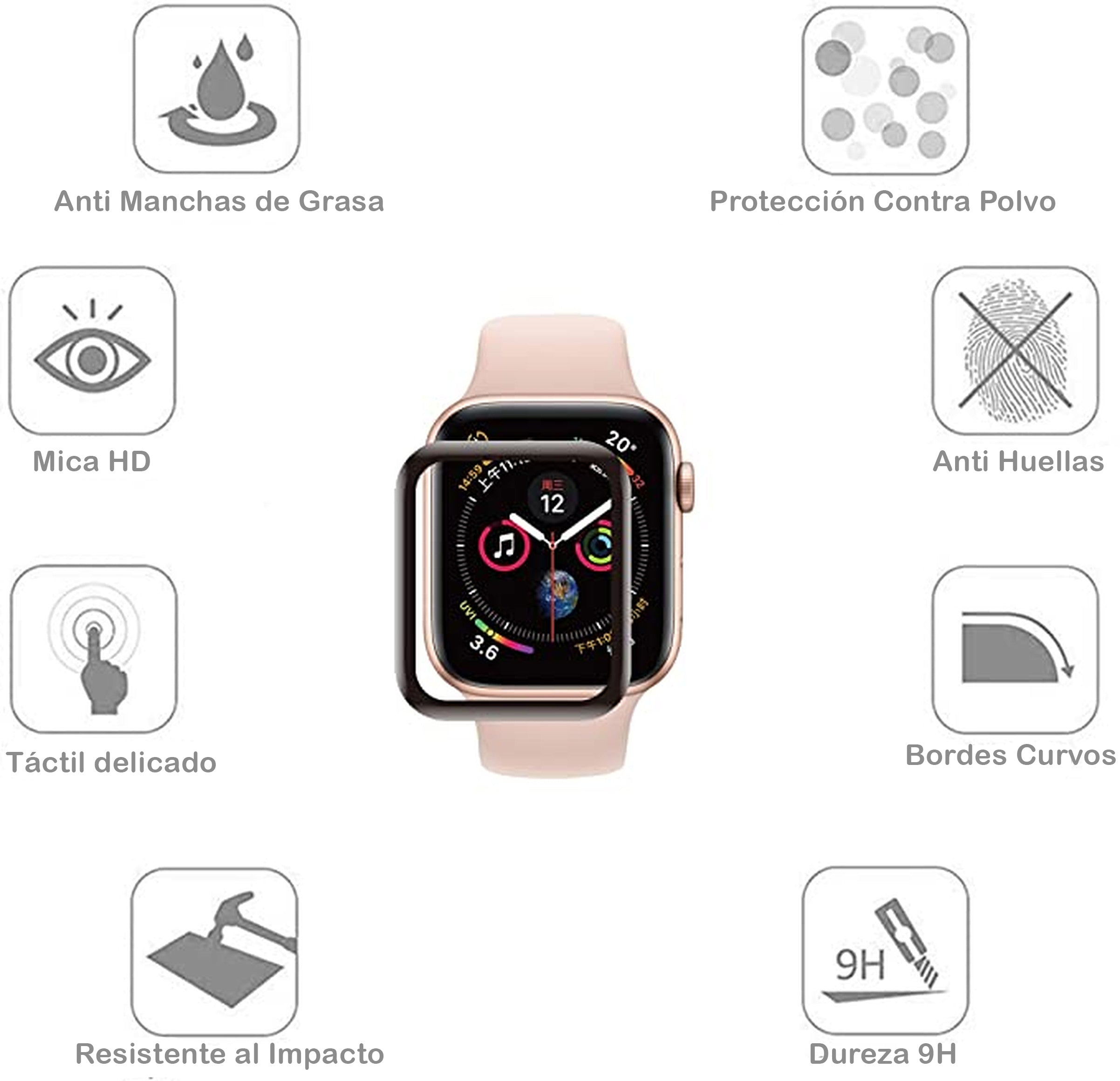 Lamina de 2025 vidrio apple watch