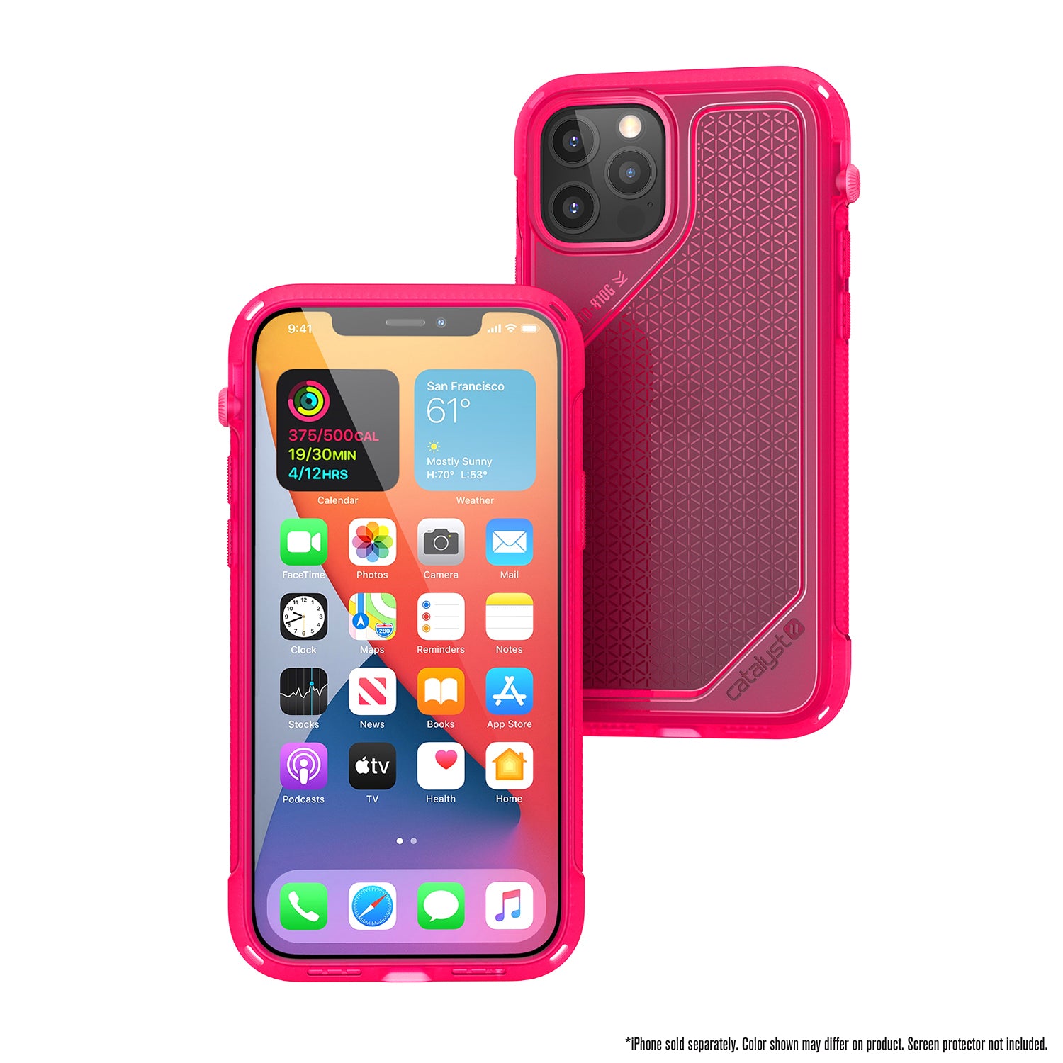 Carcasa Catalyst Vibe Series iPhone 12 / 12 Pro - Rosa Neon