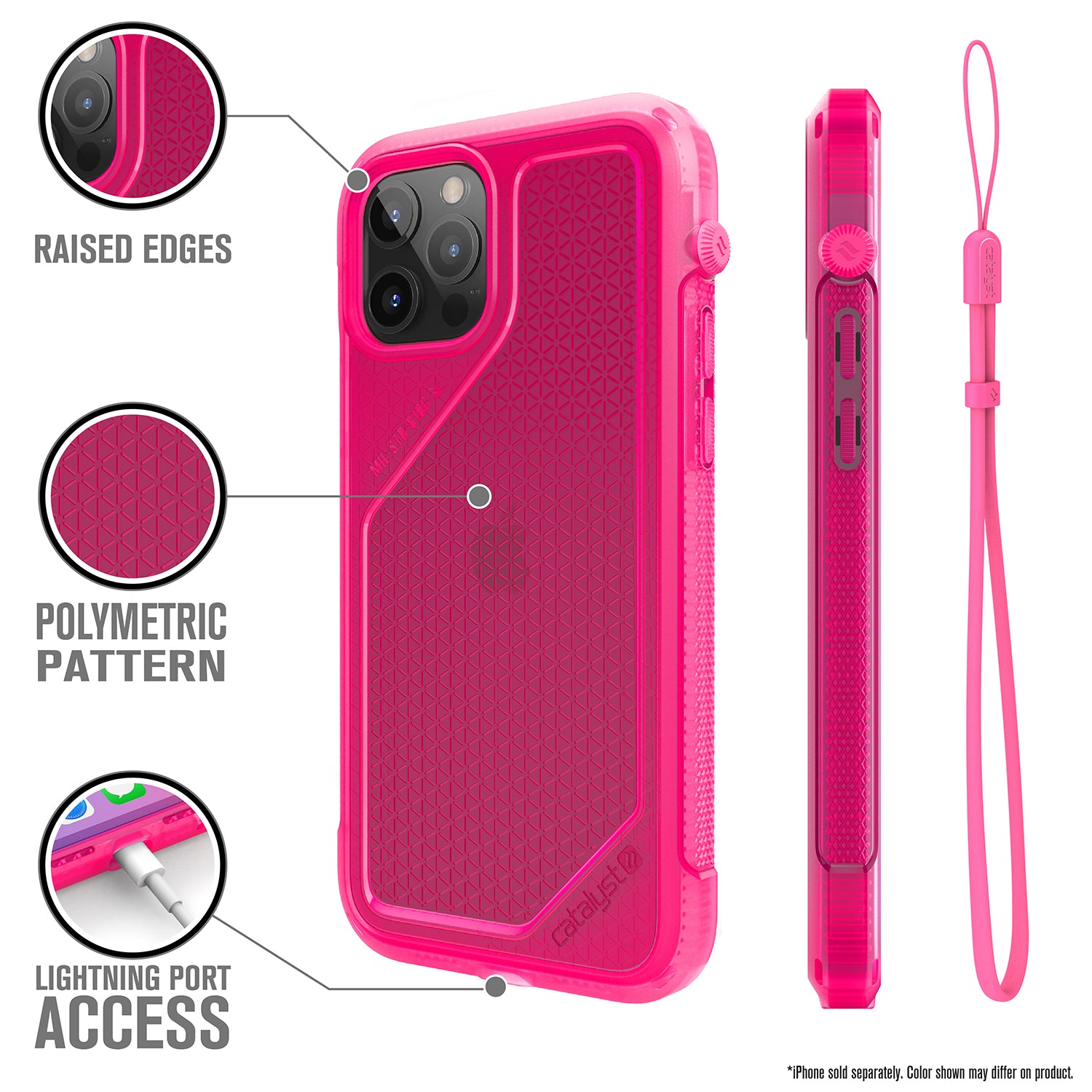 Carcasa Catalyst Vibe Series iPhone 12 / 12 Pro - Rosa Neon