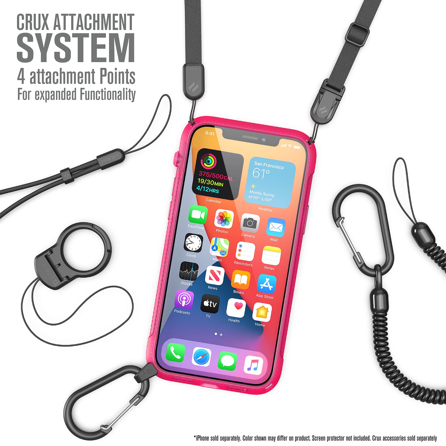 Carcasa Catalyst Vibe Series iPhone 12 / 12 Pro - Rosa Neon