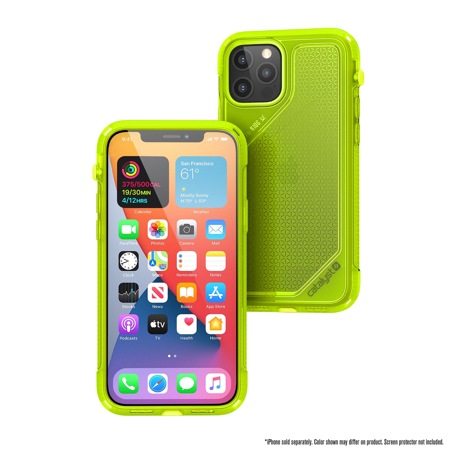 Carcasa Catalyst Vibe Series iPhone 12 / 12 Pro - Amarillo Neon