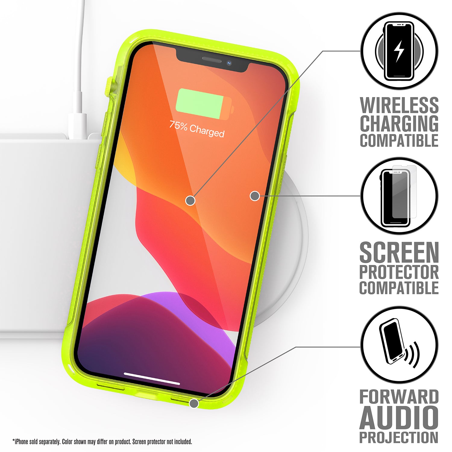 Carcasa Catalyst Vibe Series iPhone 12 / 12 Pro - Amarillo Neon